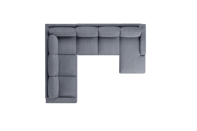 Edgewater Elevation Gray Medium Right Chaise Sectional