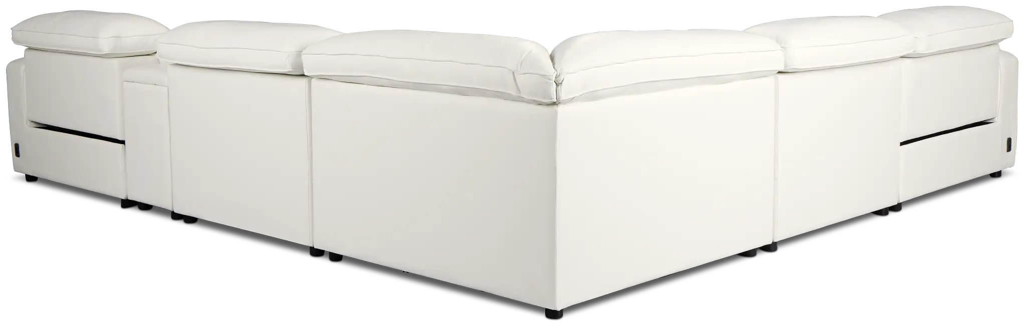 Tidal White Lthr/vinyl Medium Dual Power 2-arm Reclining Sectional Tidal White Lthr/vinyl Medium Dual Power 2-arm Reclining Sectional