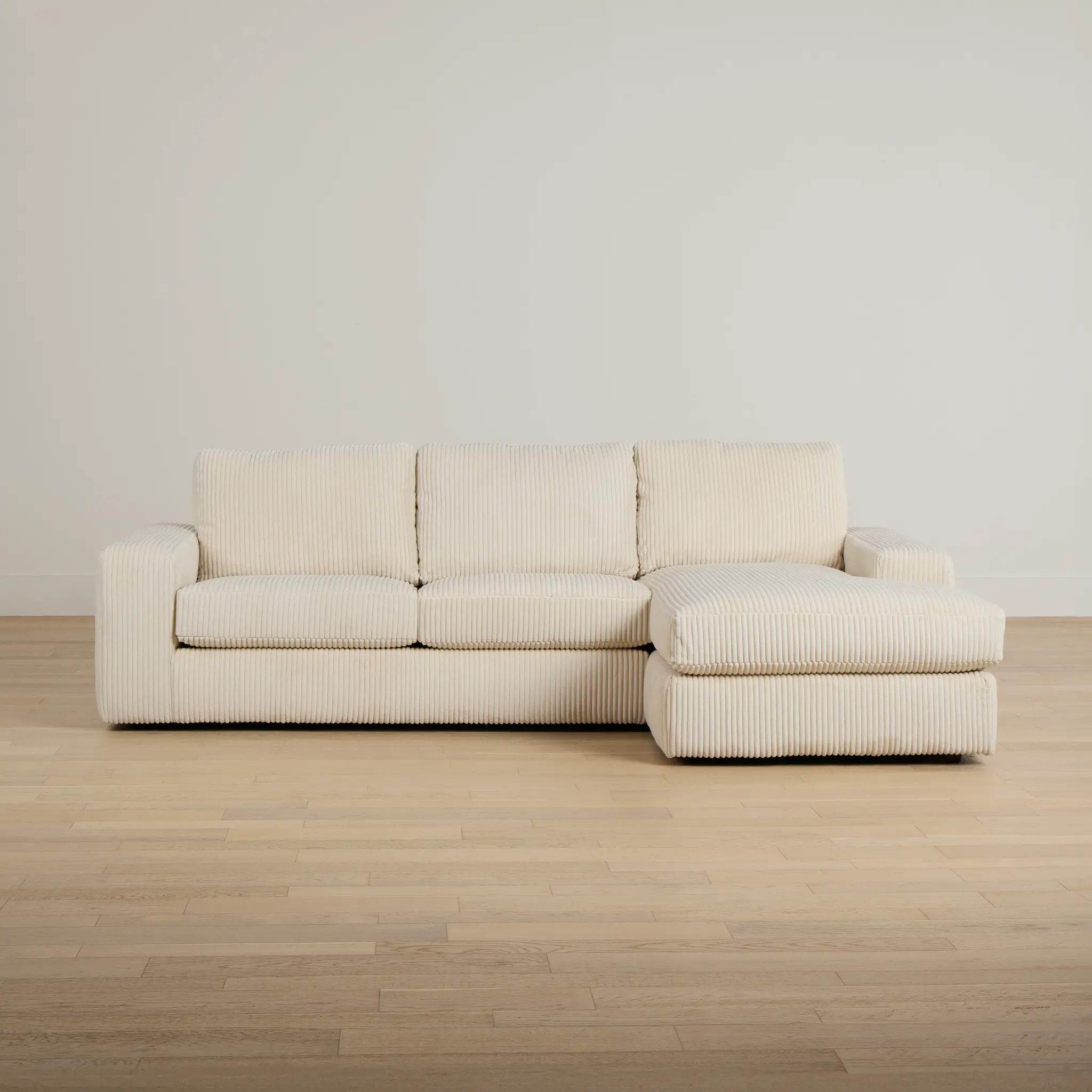 Charlie Ivory Fabric Right Chaise Sectional Charlie Ivory Fabric Right Chaise Sectional