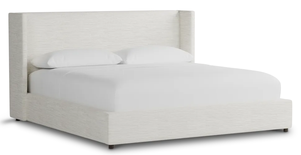 Captiva Maguire Ivory 48" Upholstered Shelter Bed