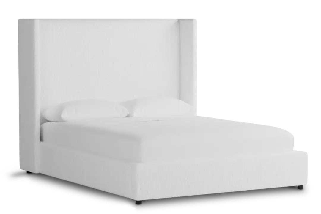 Captiva Revenue White 60" Upholstered Shelter Bed Captiva Revenue White 60" Upholstered Shelter Bed