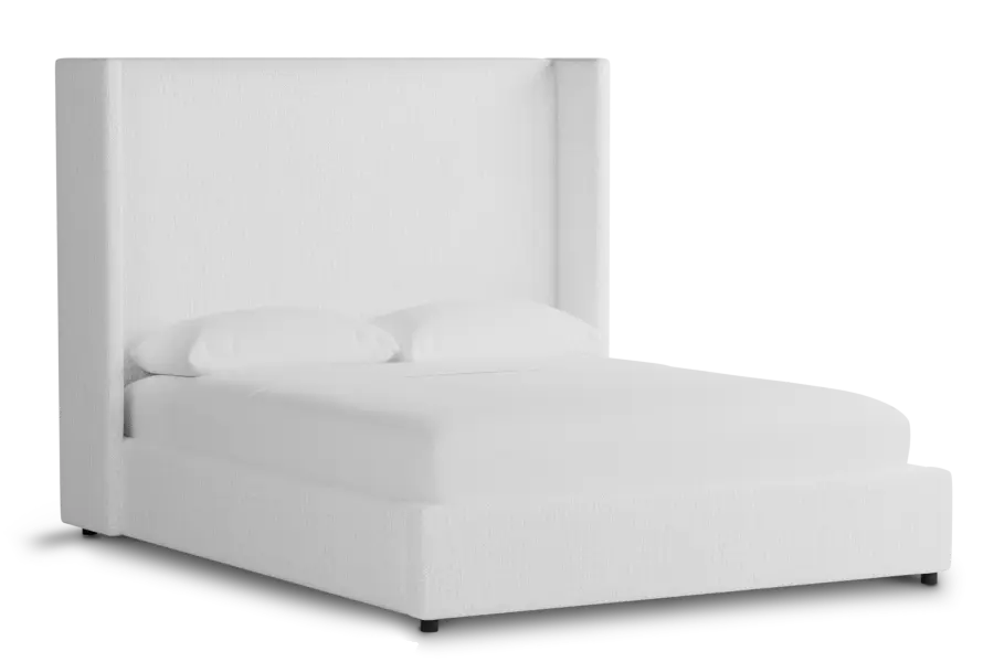 Captiva Revenue White 60" Upholstered Shelter Bed Captiva Revenue White 60" Upholstered Shelter Bed