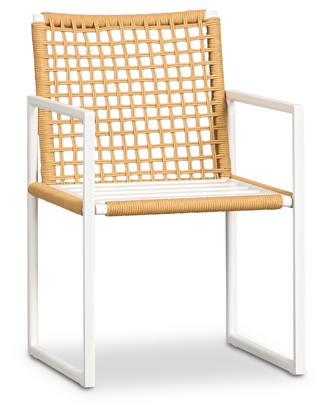 Sunrise White Aluminum Arm Chair Frame