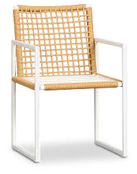 Sunrise White Aluminum Arm Chair Frame