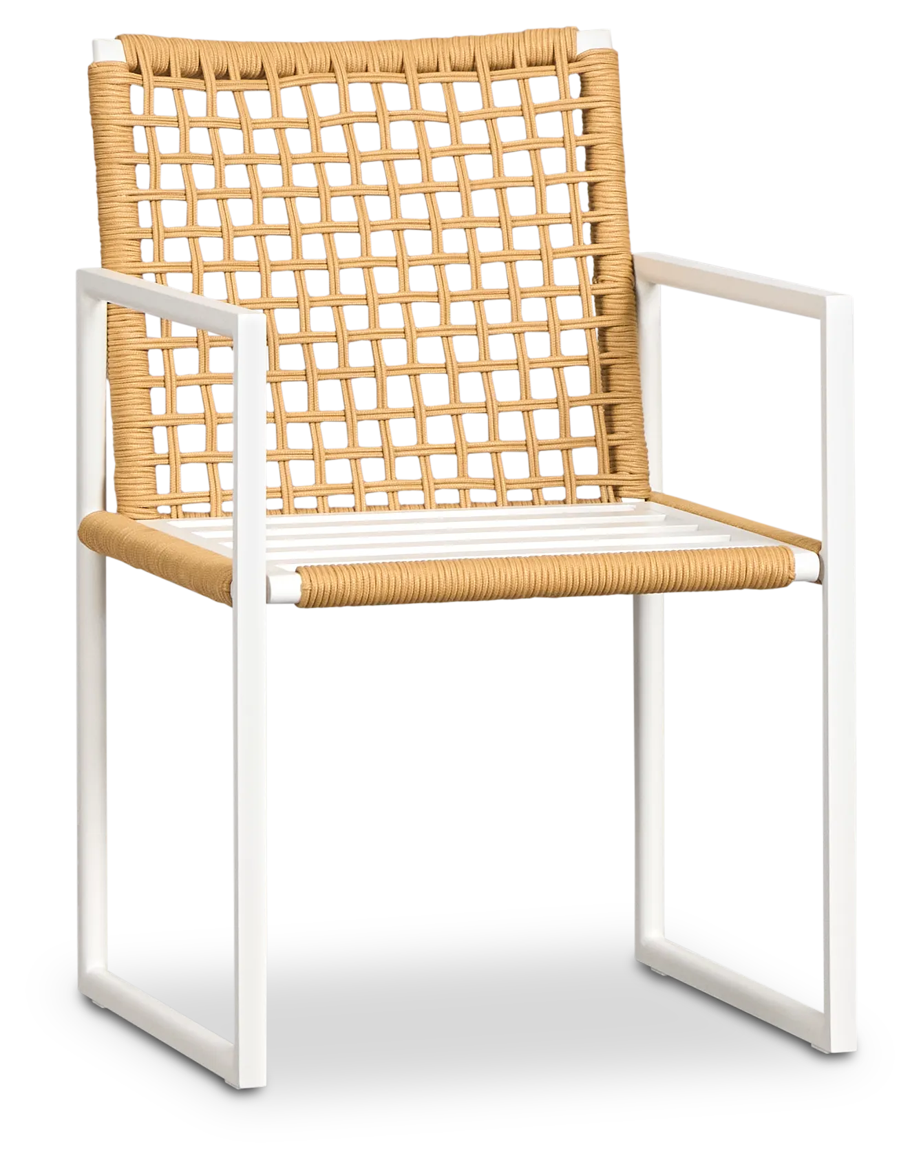 Sunrise White Aluminum Arm Chair Frame