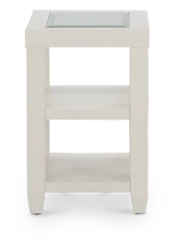 Hurley White Chairside Table