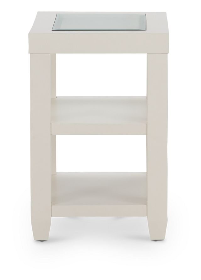 Hurley White Chairside Table