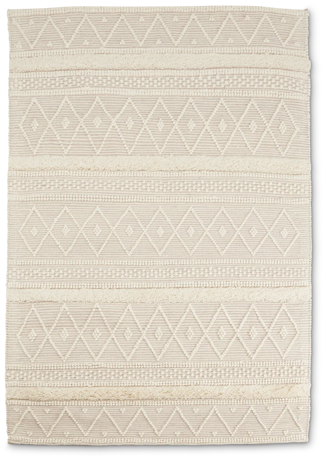 Arles White 5x8 Area Rug