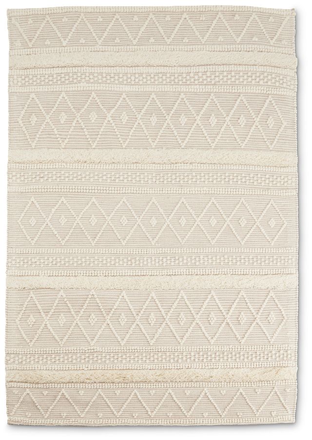 Arles White 5x8 Area Rug