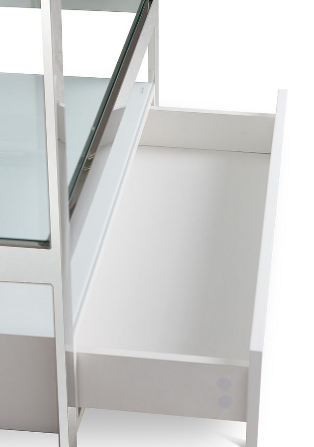 Miami White Open Bookcase