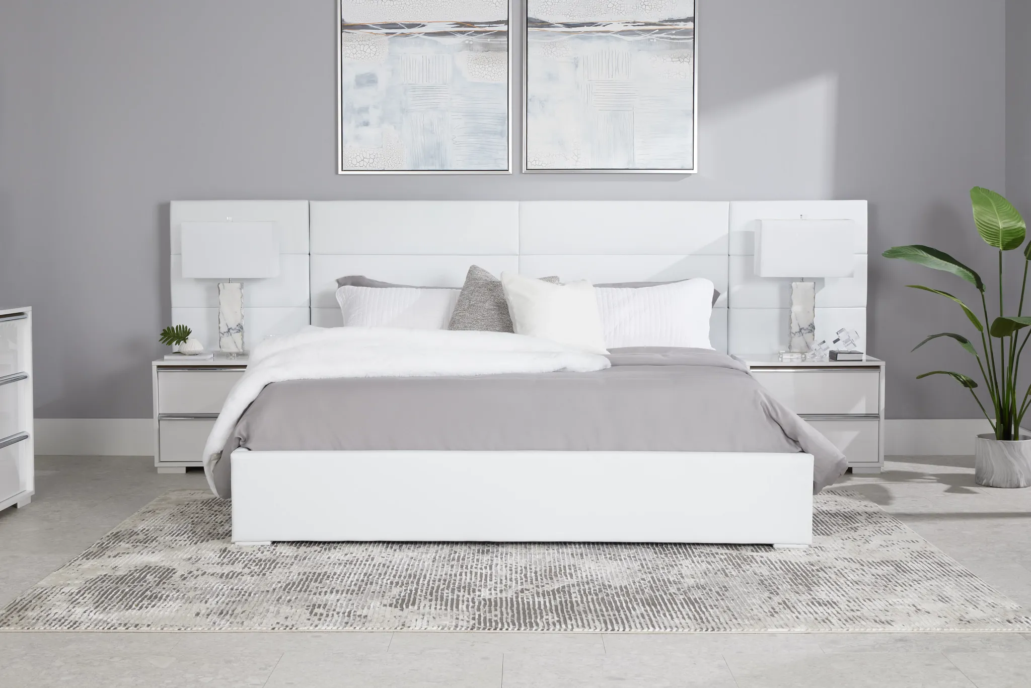 Doral White Nightstand