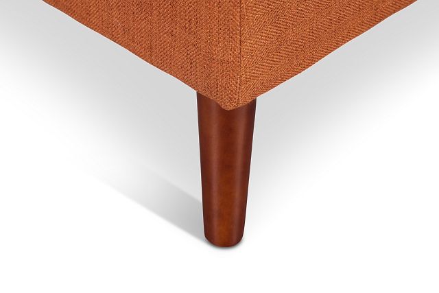 Raya Orange Fabric Storage Ottoman