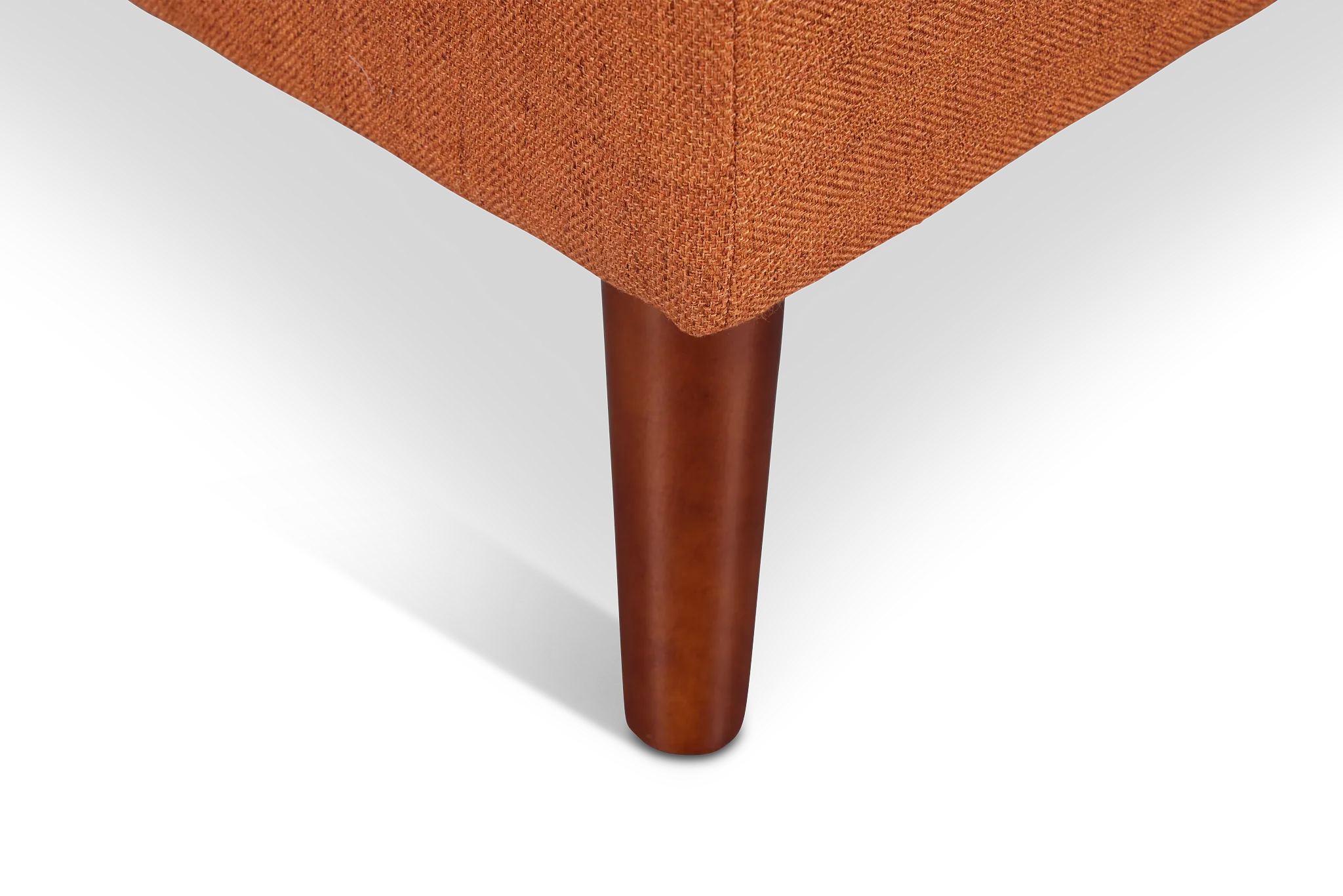 Raya Orange Fabric Storage Ottoman