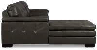 Braden Dark Gray Leather Right Chaise Sectional
