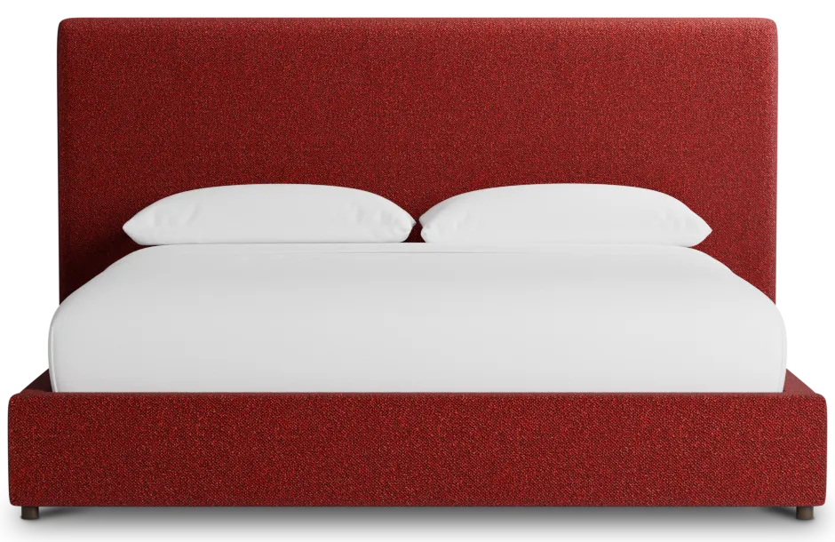 Grayton Elite Red 54" Upholstered Platform Bed