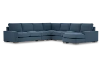 Edgewater Elite Blue Large Right Chaise Sectional