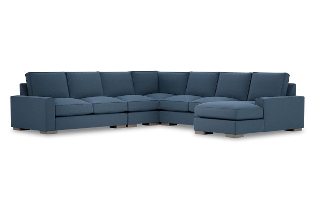 Edgewater Elite Blue Large Right Chaise Sectional