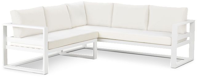 Lisbon White Aluminum Small Left Sectional