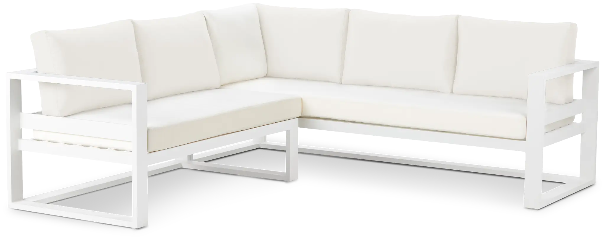 Lisbon White Aluminum Small Left Sectional Lisbon White Aluminum Small Left Sectional
