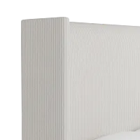 Captiva Lucy Light Beige 60" Upholstered Shelter Bed