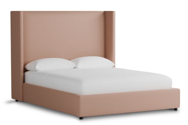 Captiva Joya Light Pink 60" Upholstered Shelter Bed
