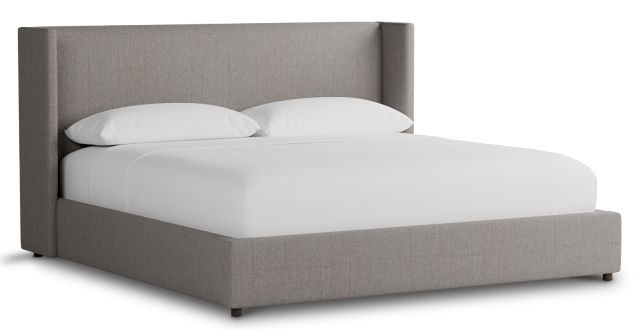 Captiva Peyton Gray 48" Upholstered Shelter Bed