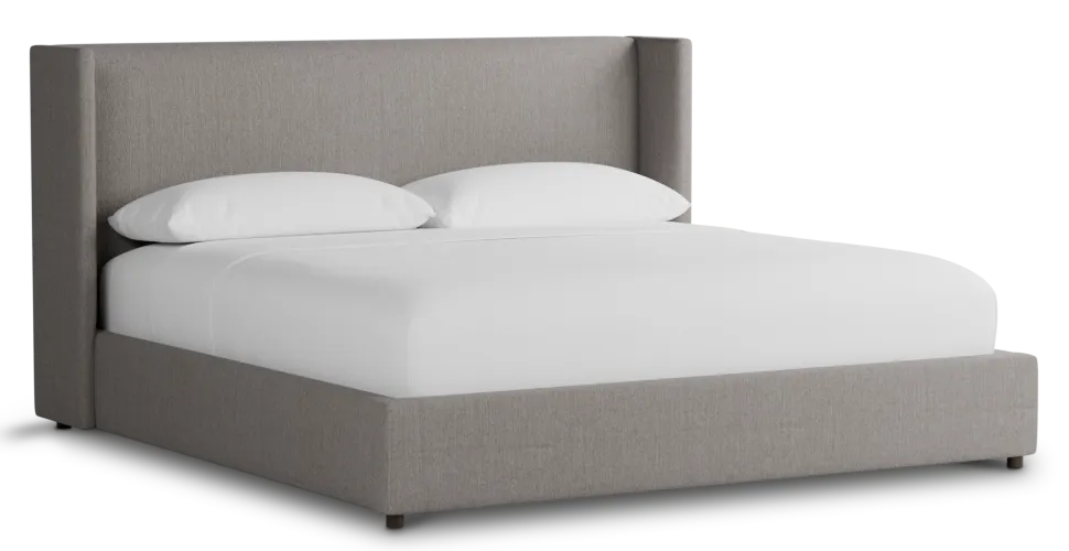 Captiva Peyton Gray 48" Upholstered Shelter Bed