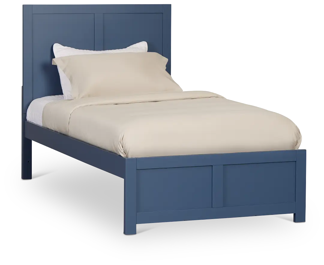 Charleston Dark Blue Panel Bed Charleston Dark Blue Panel Bed