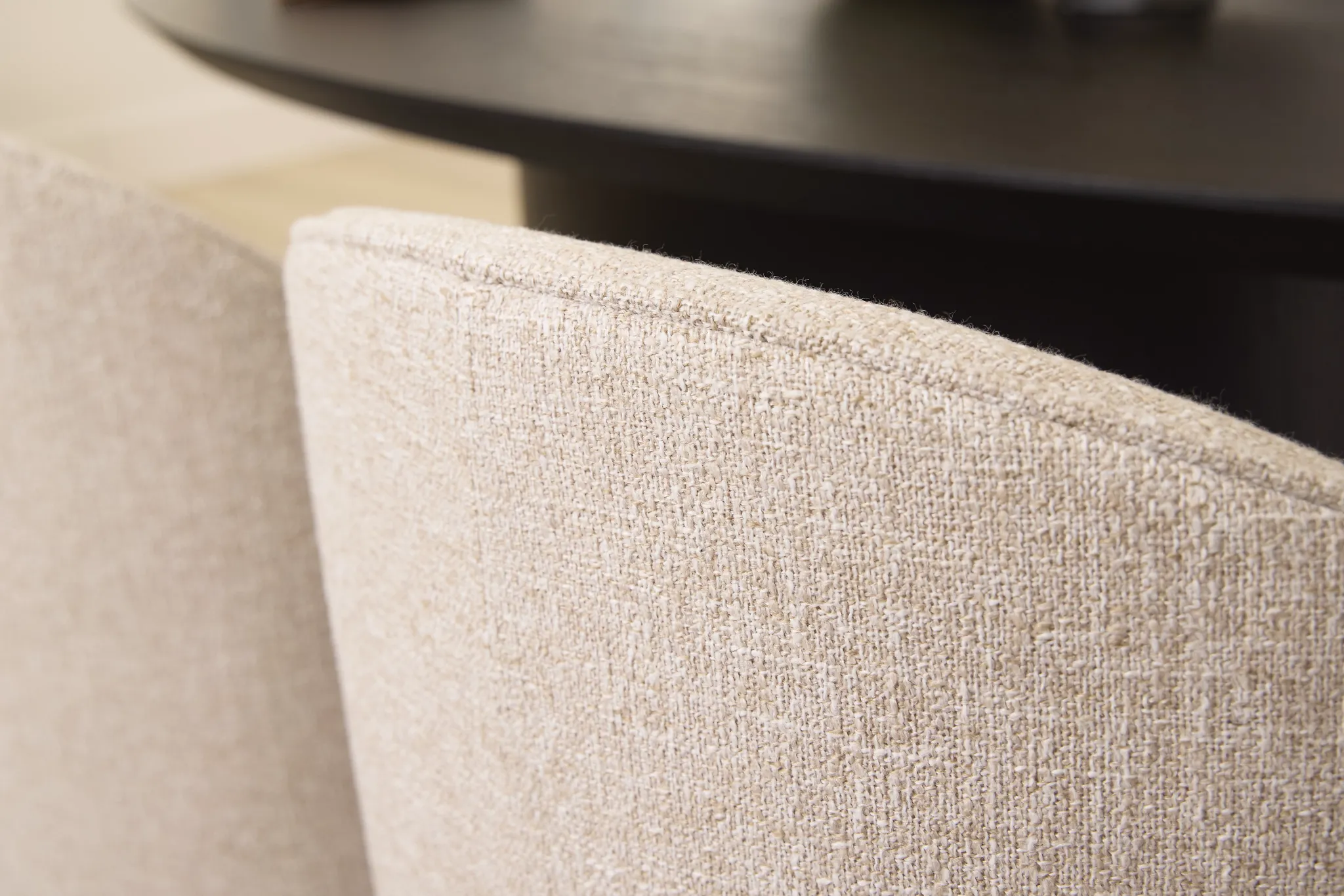 Claude Beige Round Upholstered Side Chair