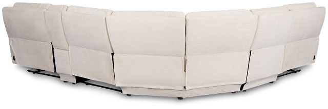 Bennett Light Beige Fabric Medium Triple Power 2-arm Sectional