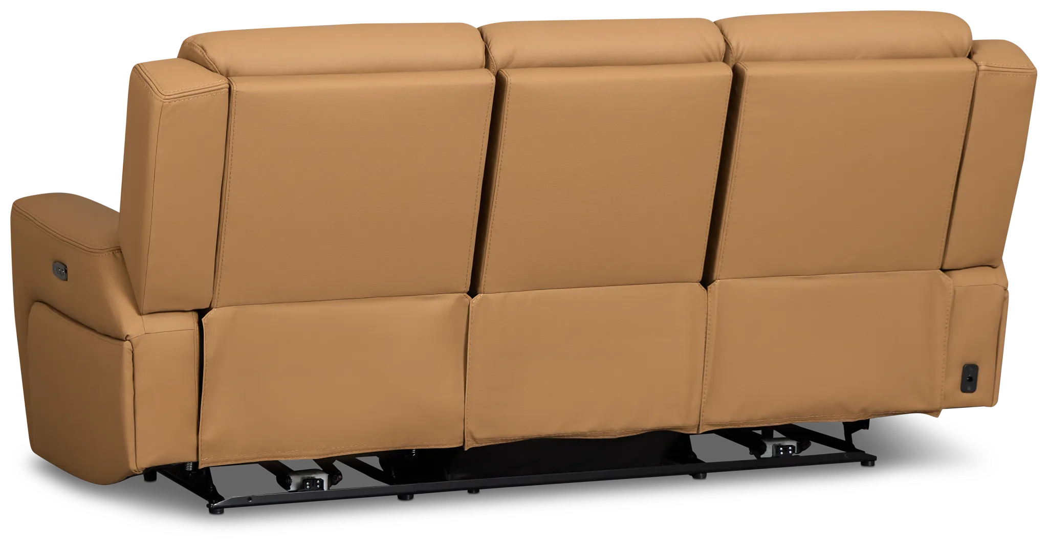 Wilder Brown Leather Power Reclining Sofa W/ Power Headrest