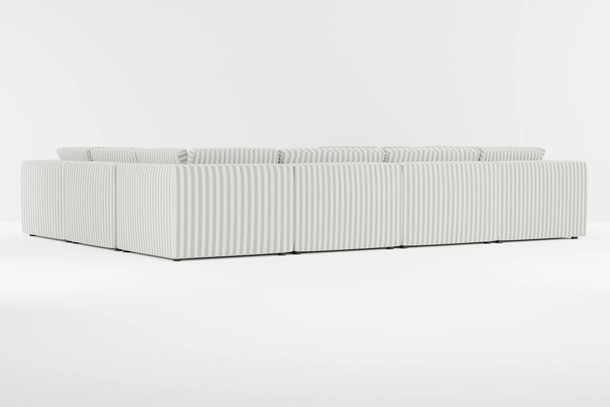 Destin Sea Lane Dark Gray Fabric 8-piece Modular Sectional