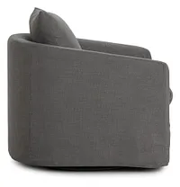 Willow Gray Fabric Swivel Chair