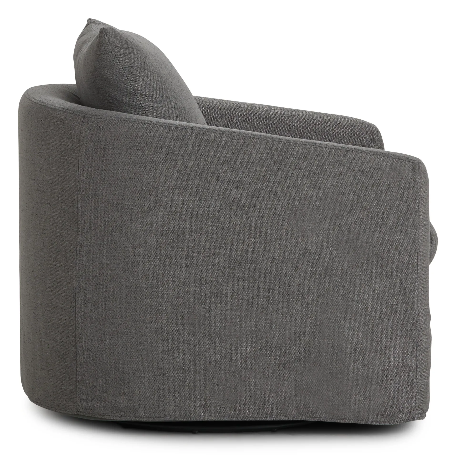 Willow Gray Fabric Swivel Chair