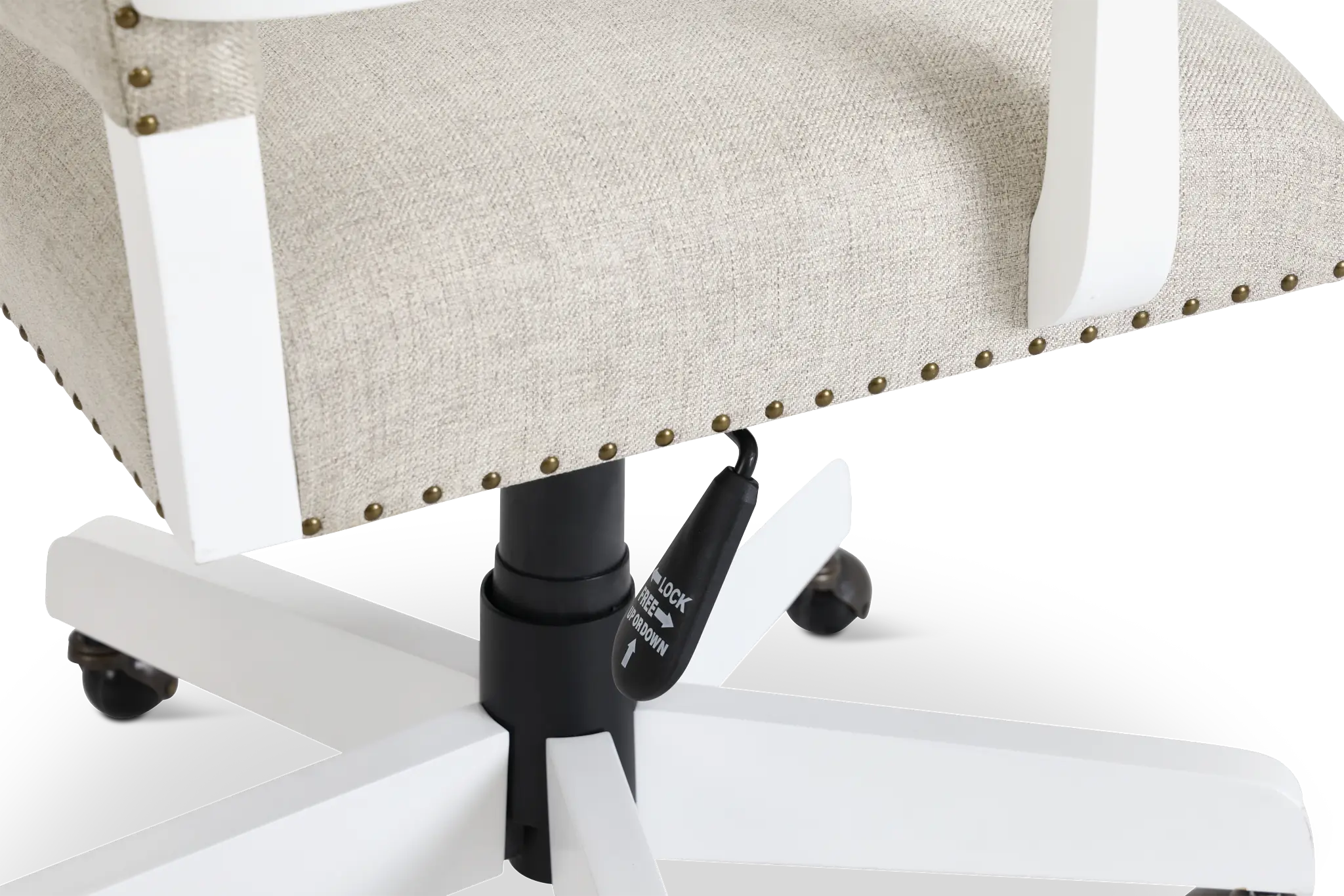 Newport Beige Wood Upholstered Desk Chair Newport Beige Wood Upholstered Desk Chair