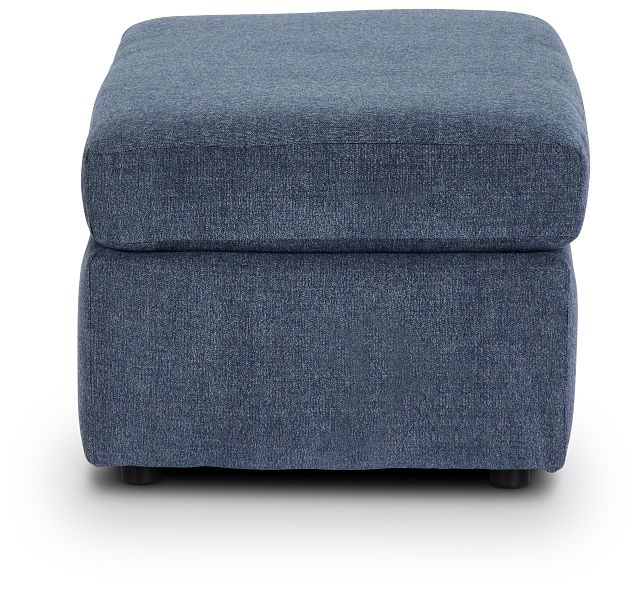 Noah Blue Fabric Ottoman