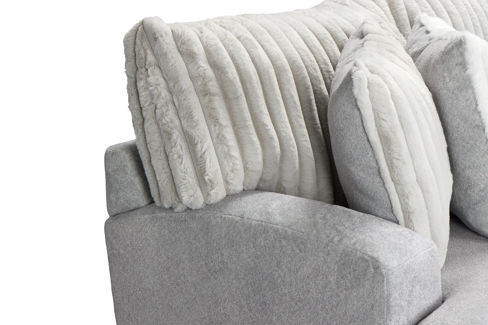 Kylie Light Gray Fabric Sofa