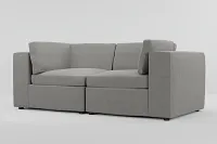 Destin Maguire Gray Fabric 2-piece Modular Sofa
