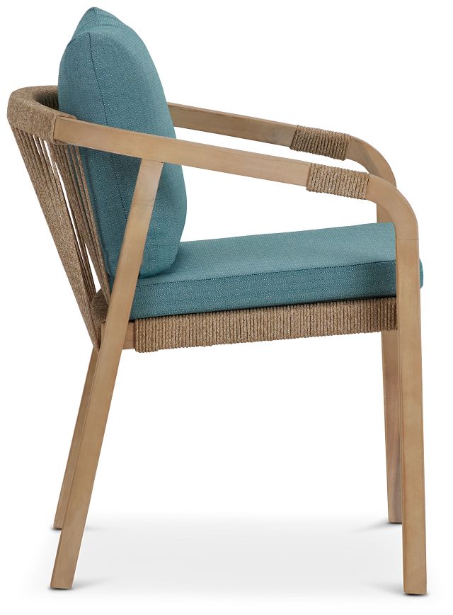 Lucia Teal Cushioned Arm Chair