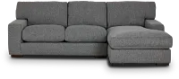 Veronica Dark Gray Down Right Chaise Sectional