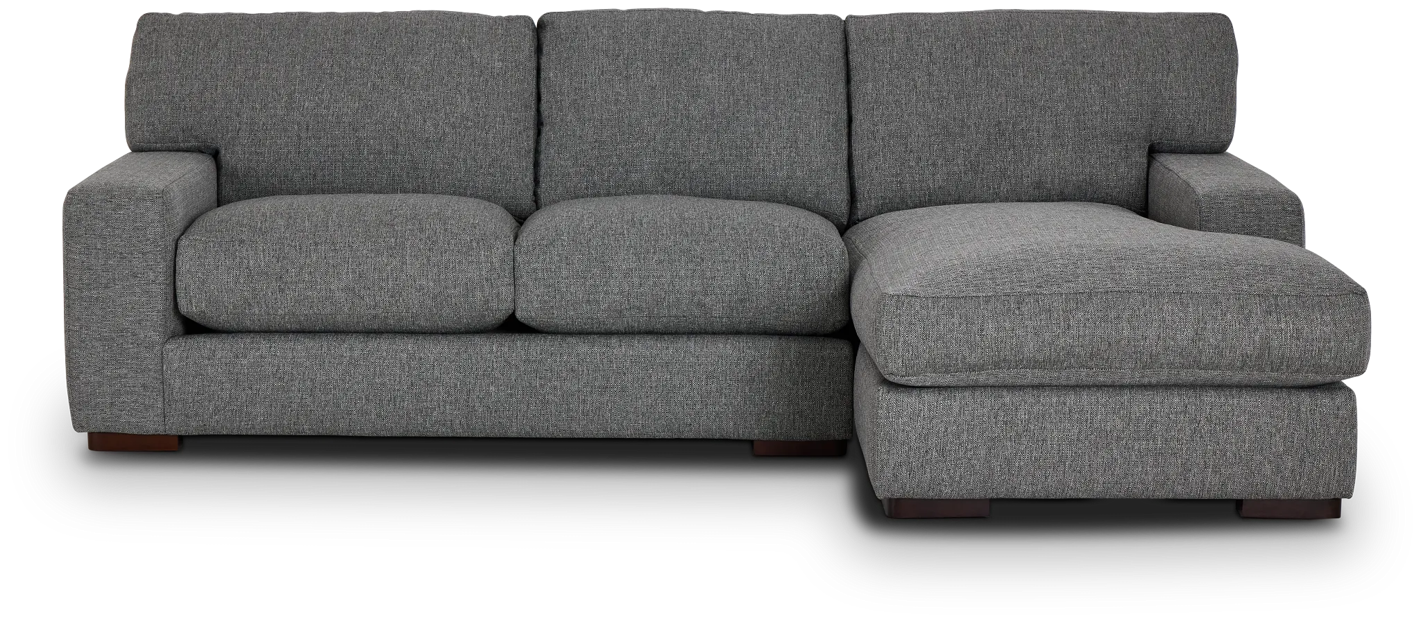 Veronica Dark Gray Down Right Chaise Sectional