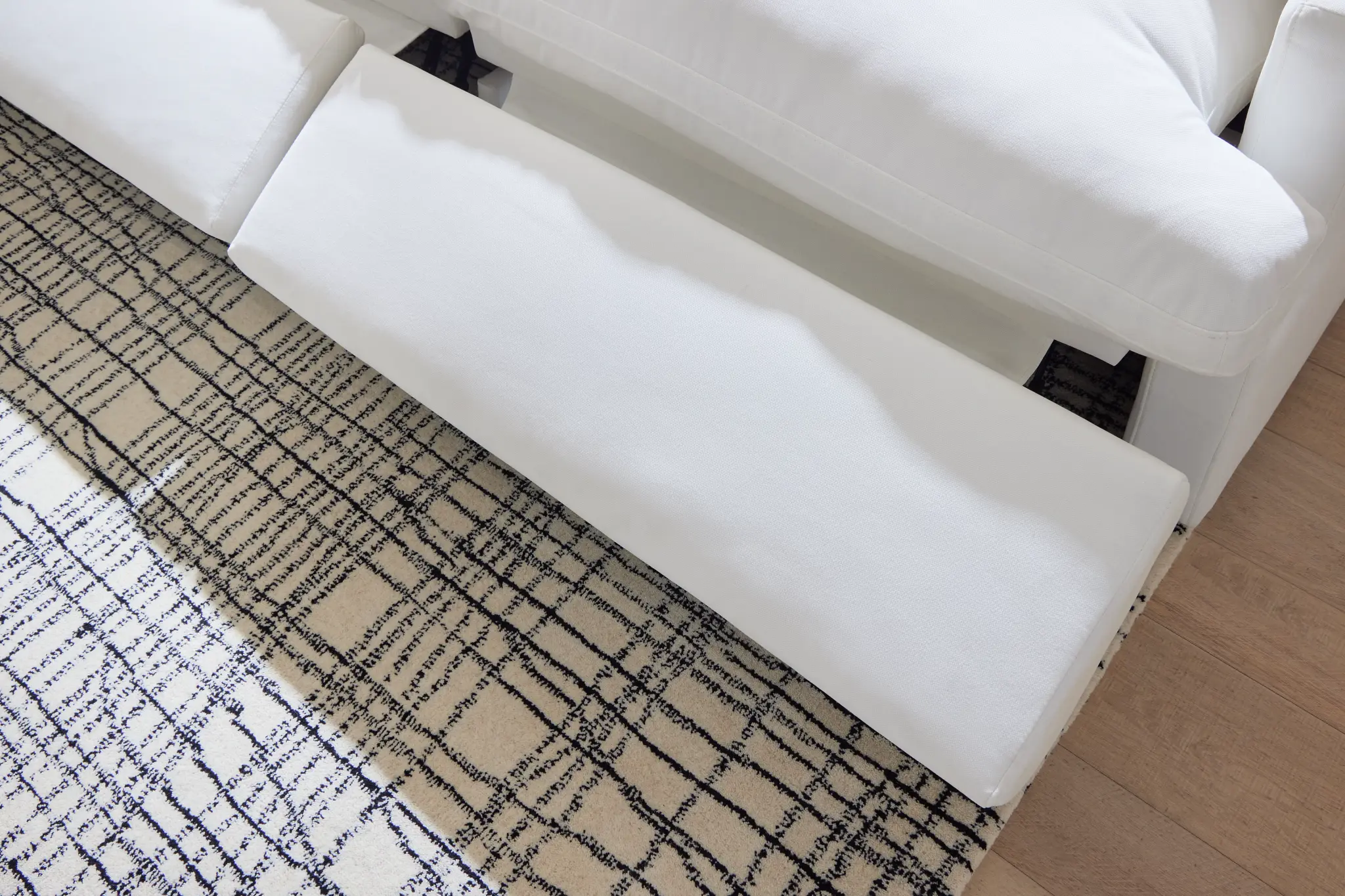 Skye White Fabric Small Triple Power Reclining Two-arm Sectional Skye White Fabric Small Triple Power Reclining Two-arm Sectional