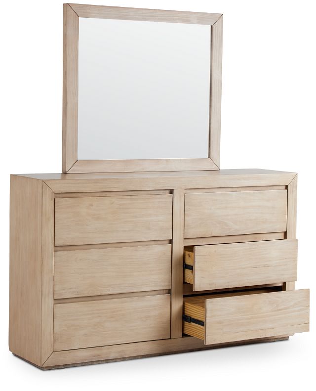 Caldwell Light Tone Dresser & Mirror