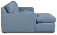 Hudson Blue Fabric Left Chaise Sectional
