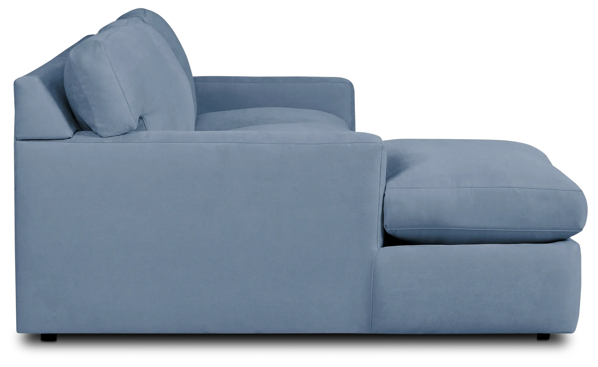 Hudson Blue Fabric Left Chaise Sectional