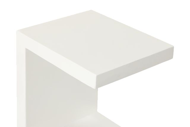 Brio White Square End Table