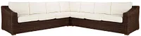 Canyon Dark Brown White Large Two-arm Sectional