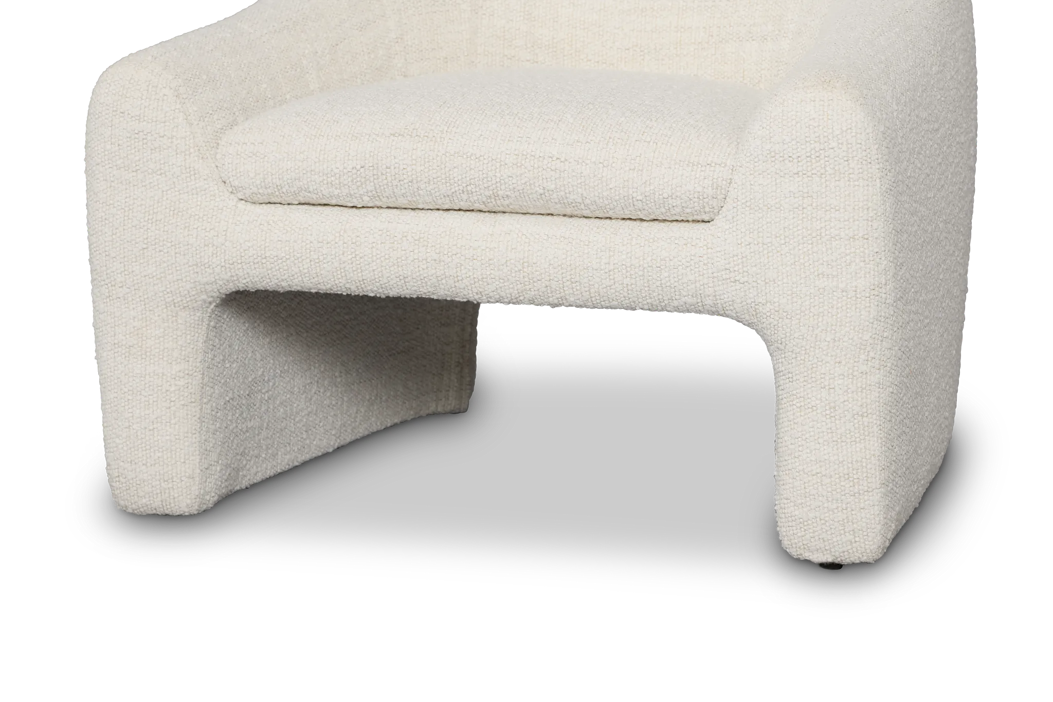 Carter White Fabric Accent Chair