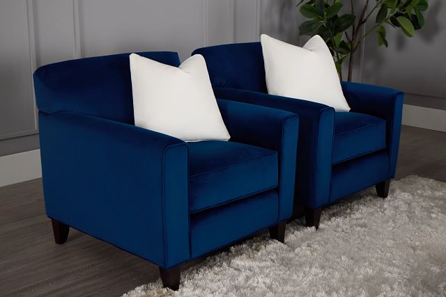 Royale Blue Fabric Accent Chair