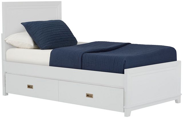 Ryder White Panel Trundle Bed